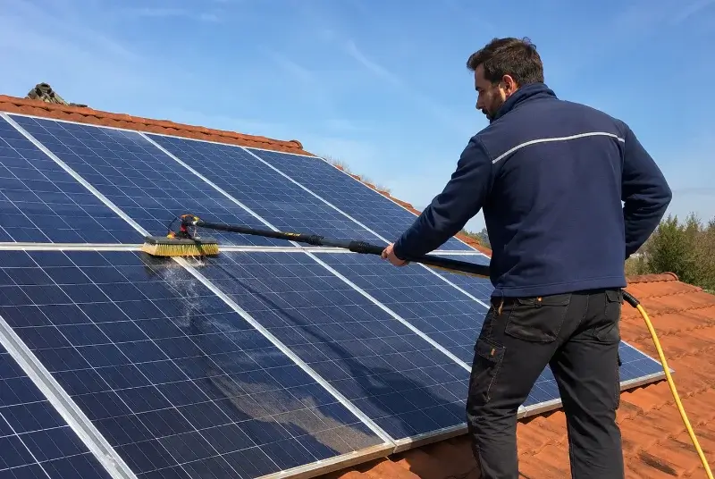 Nettoyage et entretien de panneaux solaires à la Sure en Chartreuse